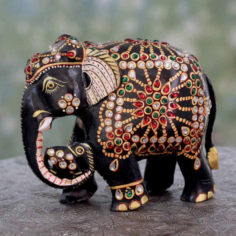 -Splash-proof food bowl AND Anti-choking slow food bowlMajestic Mama Elephant Bejeweled Mama Elephant Hand Crafted Statuette -Splash-proof food bowl AND Anti-choking slow food bowlMajestic Mama Elephant Bejeweled Mama Elephant Hand Crafted Statuette