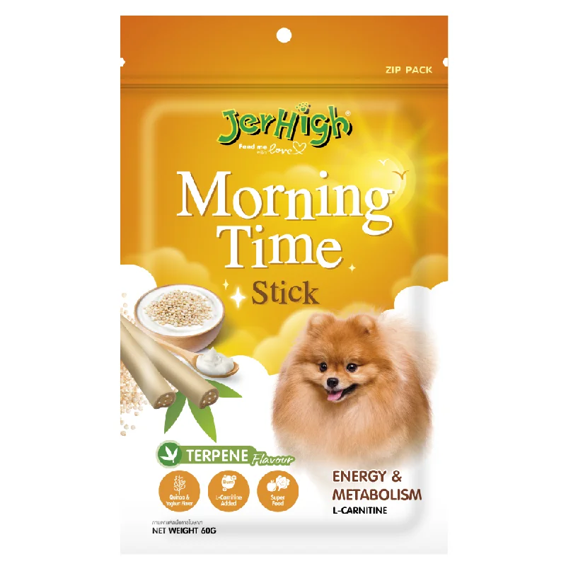 - Teething and chewing toys for puppiesJerHigh Morning Time Stick Dog Treats