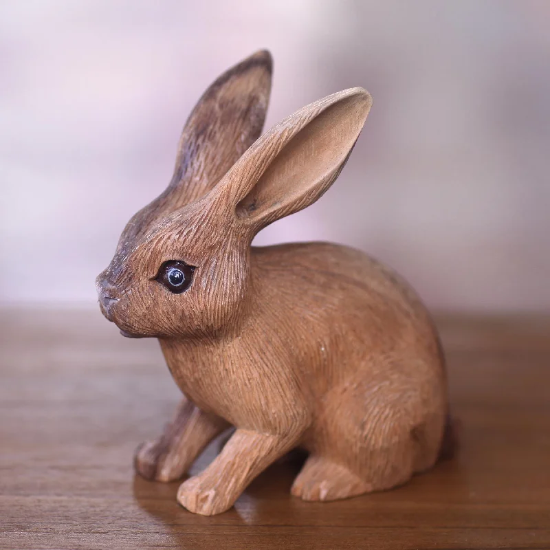 - Remote interactive pet feederLong-Haired Ginger Rabbit Wooden Rabbit Statuette Carved by Hand in Bali - Remote interactive pet feederLong-Haired Ginger Rabbit Wooden Rabbit Statuette Carved by Hand in Bali