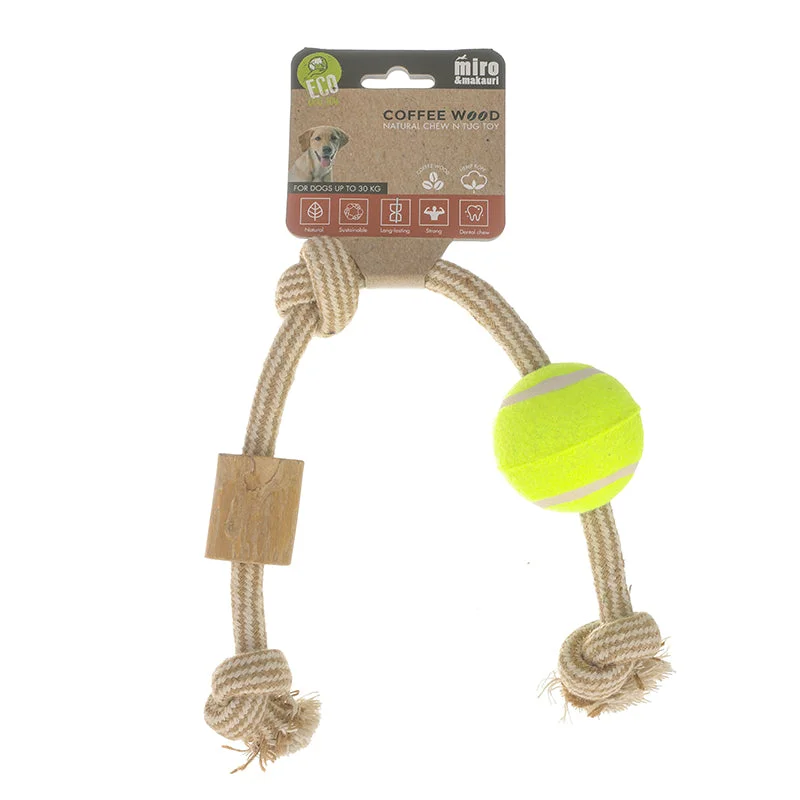  -High-end pet toy rankingsCoffee Wood Dog Chew -  Chew N Tug Toy (2 Sizes)
