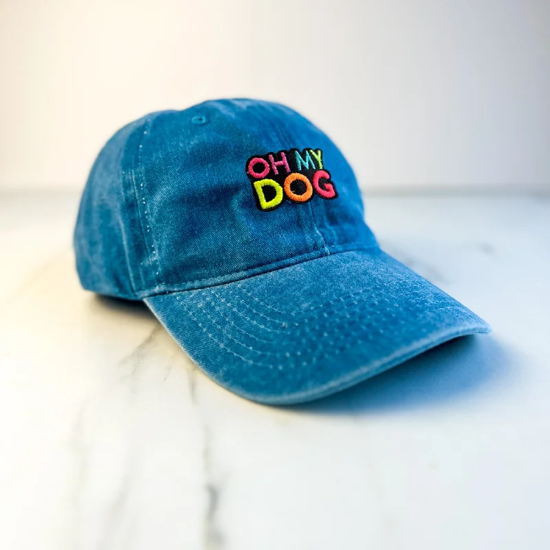 - Organic cotton dog bibsUnisex Embroidered OHMYDOG Cap | Light Blue