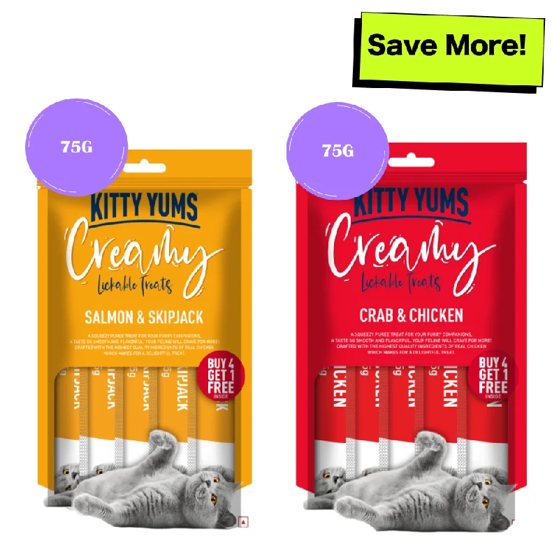  -Non-contact cat thermometerKitty Yums Salmon & Skipjack and Crab & Chicken Creamy Cat Treats Combo