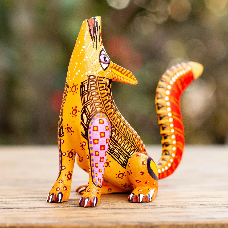 - Pet tear stain cleaning wipesWild Wolf Hand Painted Wood Wolf Alebrije