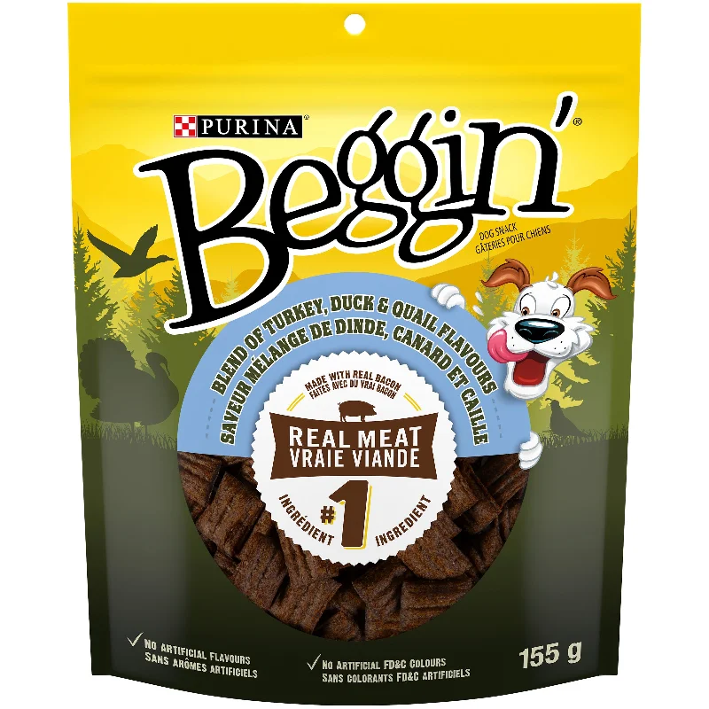 - Special food for puppiesBeggin’ Blend of Turkey Duck & Quail Flavours Dog Snacks