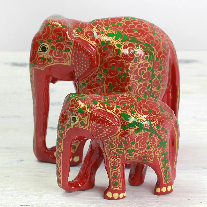 -Non-contact cat thermometerMaternal Glow Set of Two Indian Painted Floral Wood Elephant Sculptures -Non-contact cat thermometerMaternal Glow Set of Two Indian Painted Floral Wood Elephant Sculptures