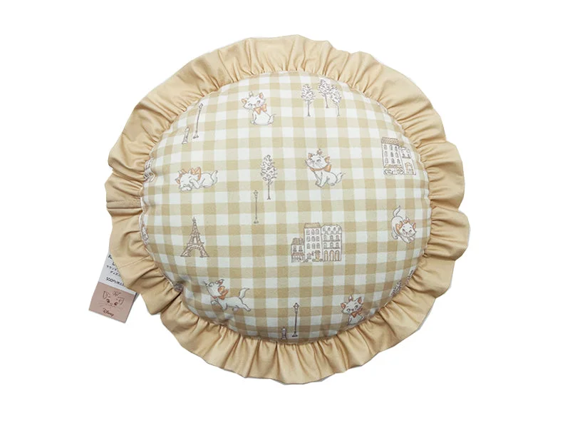 - Postoperative pet anti-licking Elizabethan collarRound Frill Cushion Beige Disney Marie - Postoperative pet anti-licking Elizabethan collarRound Frill Cushion Beige Disney Marie