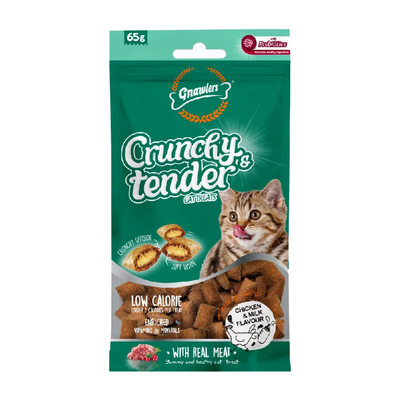 ---Gnawlers Crunchy Tender Chicken & Milk Cat Treats