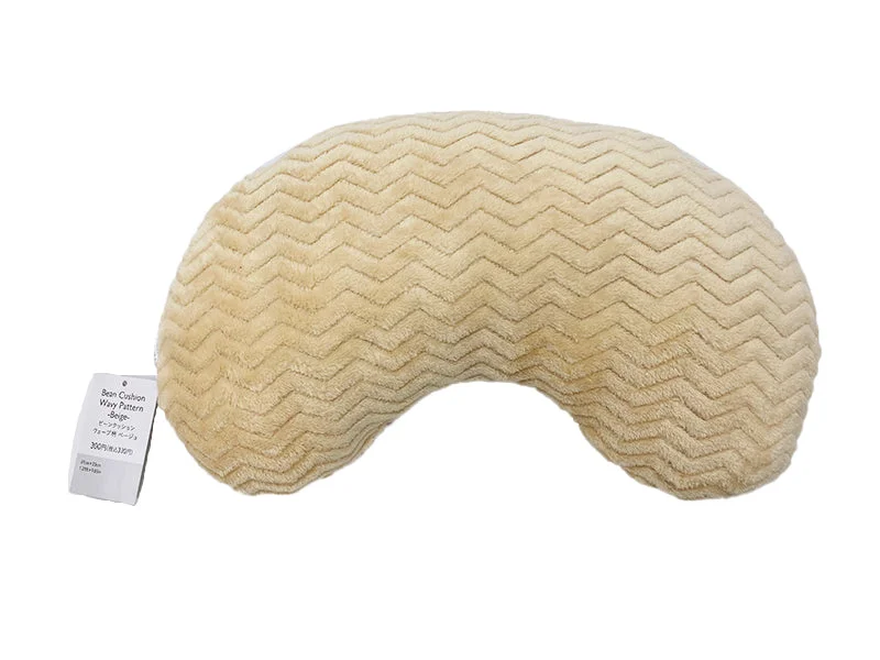 - Chinchilla cooling ice nest ceramic plateBean Cushion Wavy Pattern Beige Small Size