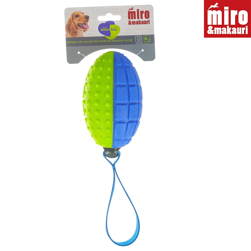 - Pet teething toy recommendationsMiro & Makauri - Rubber Rugby Fetch Ball