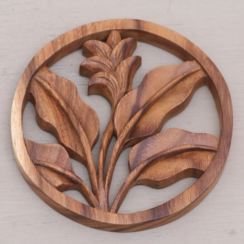 -Anti-scratch sofa protective coverFlourish Balinese Crafted Floral Plant Suar Wood Wall Relief Panel -Anti-scratch sofa protective coverFlourish Balinese Crafted Floral Plant Suar Wood Wall Relief Panel