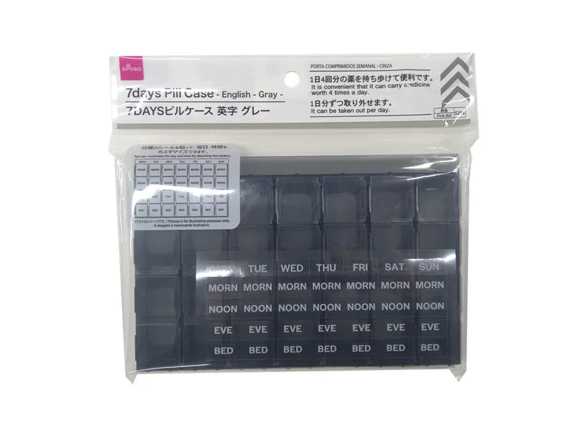 ---Seven Days Pill Case English Grey