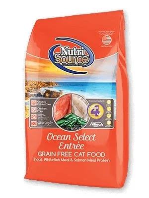    - Outdoor cat food  NutriSource Cat Grain Free Ocean Select