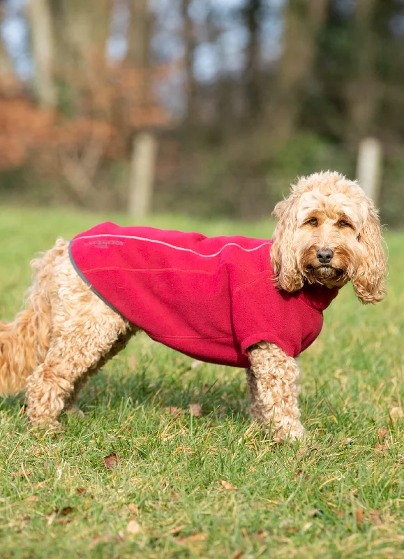 - Parrot climbing and standing wooden frameBurgundy Cosy Warm Fleece Dog Jacket