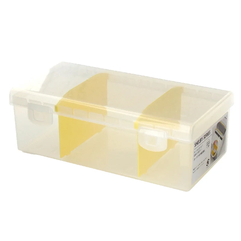 - Rabbit grass rack to prevent waste food box3-Section Organizing Case with Lid and Compartments - Rabbit grass rack to prevent waste food box3-Section Organizing Case with Lid and Compartments