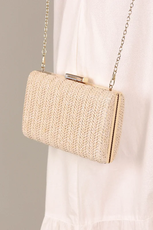 - Air box TSA certified check-inPeyton Straw Clutch - Cream