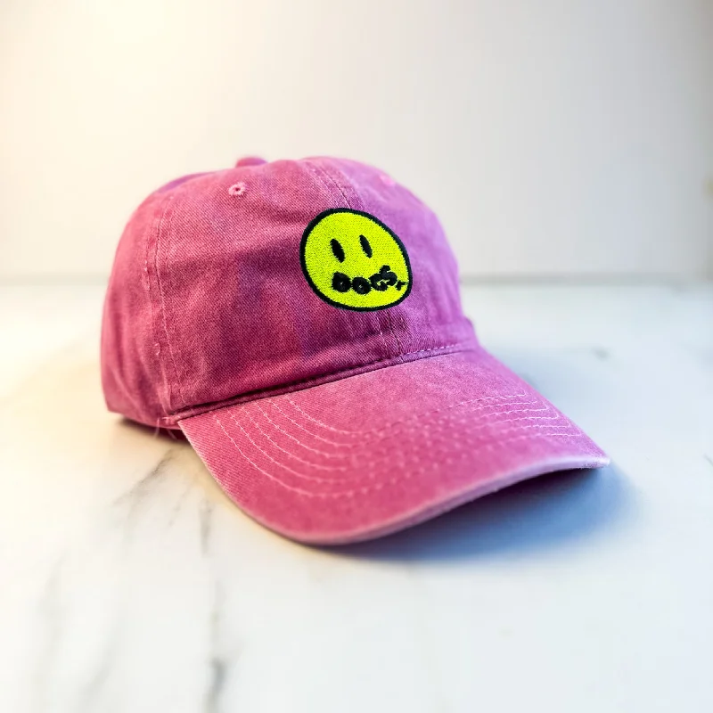 - Pet tear stain cleaning wipesUnisex Embroidered Doggy Smile Cap | Light Pink