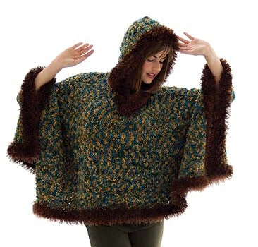 - Deodorizing cat litter tofu litterFur Trimmed Boucle Poncho Pattern (Knit)