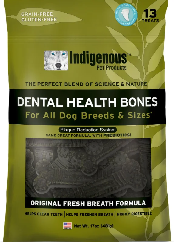 - Natural ingredient dog foodIndigenous Dental Health Bones — Original Fresh Breath Formula 17oz - Natural ingredient dog foodIndigenous Dental Health Bones — Original Fresh Breath Formula 17oz