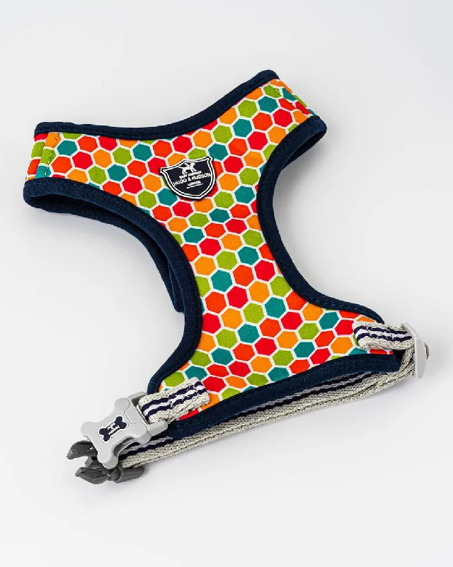 - Winter warm clothes for short-haired dogsGeometric Multi-colour Fabric Dog Harness - Winter warm clothes for short-haired dogsGeometric Multi-colour Fabric Dog Harness