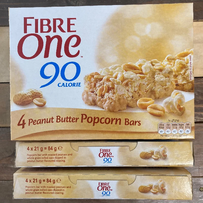 - Custom pet birthday cake12x Fibre One 90 Calorie Peanut Butter Popcorn Bars (3 Packs of 4x21g)