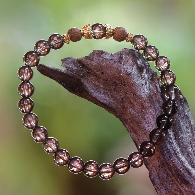 - Automatic induction pet water dispenserBatuan Tune Smoky Quartz Beaded Stretch Bracelet with Wood Accents - Automatic induction pet water dispenserBatuan Tune Smoky Quartz Beaded Stretch Bracelet with Wood Accents