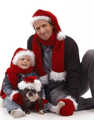- ​​Christmas pet Christmas clothingSanta Claus Hat Pattern (Knit)