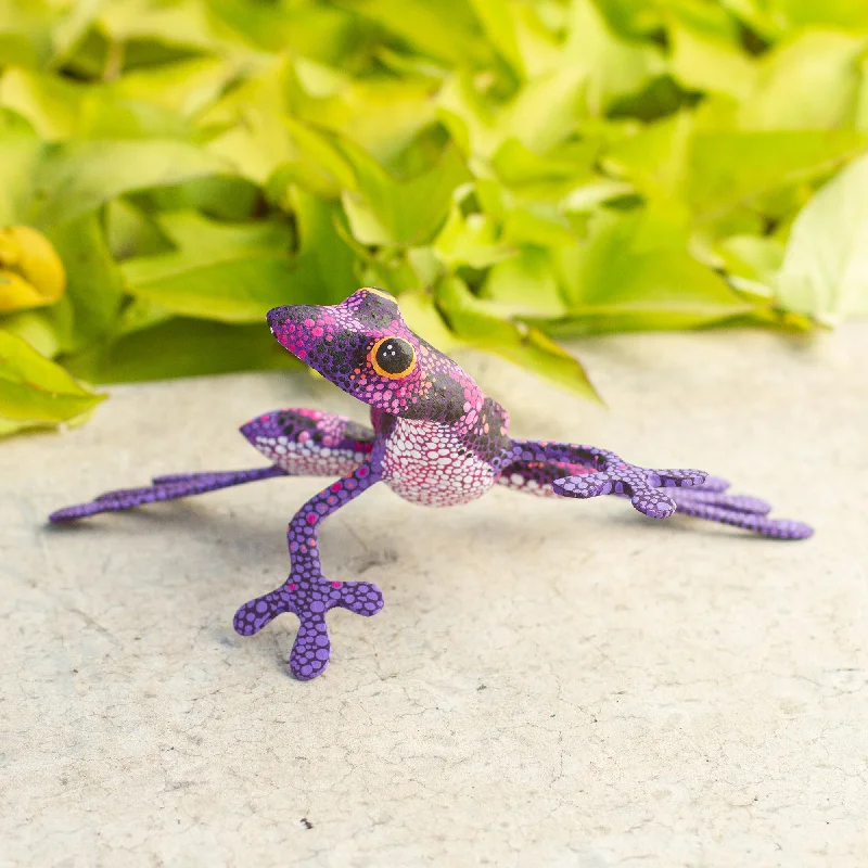 - Automatic induction pet water dispenserPurple Dancing Frog Purple Hand Crafted Alebrije Style Frog Figurine Sculpture - Automatic induction pet water dispenserPurple Dancing Frog Purple Hand Crafted Alebrije Style Frog Figurine Sculpture