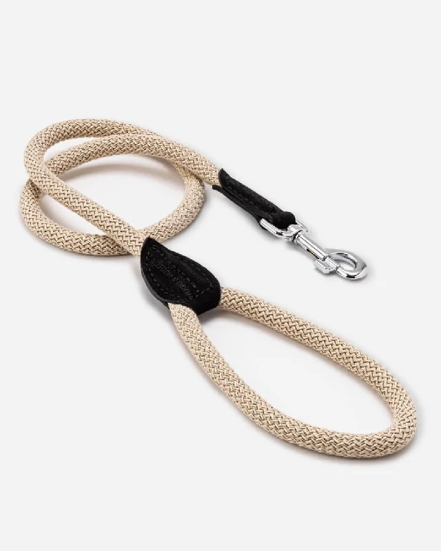 - Dog anti-slip matRope and Suede Leather Dog Lead - Black