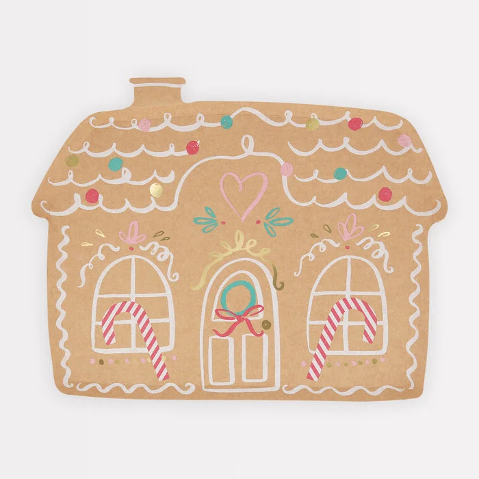 - Automatic induction pet water dispenserMeri Meri Christmas | Plates | Gingerbread House 8x - Automatic induction pet water dispenserMeri Meri Christmas | Plates | Gingerbread House 8x