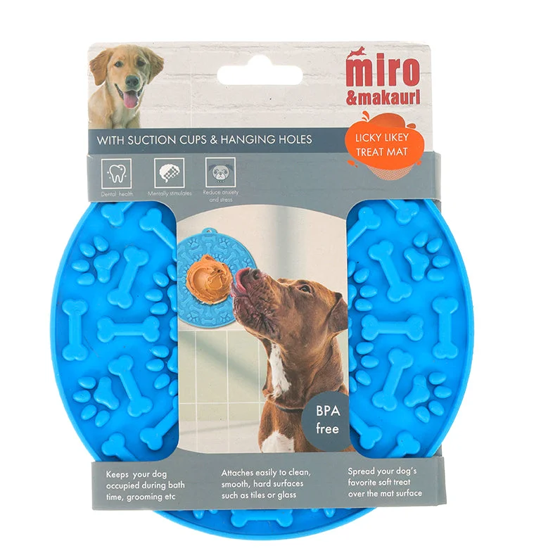 - Plush pet toy selectionSlow feeder mat for dogs 'Miro & Makauri' 'Licky Likey' Treat Mat. - Plush pet toy selectionSlow feeder mat for dogs 'Miro & Makauri' 'Licky Likey' Treat Mat.