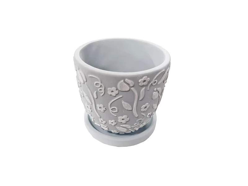 - Automatic temperature adjustment cat bedPlanter Bowl Grey Flower 4.72in