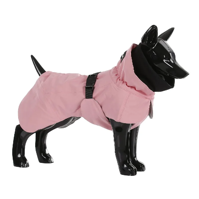 Large dog clothesVisibility Winter Dog Jacket Pink