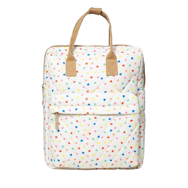 - Degradable pet feces bagQuilted Rainbow Hearts Backpack