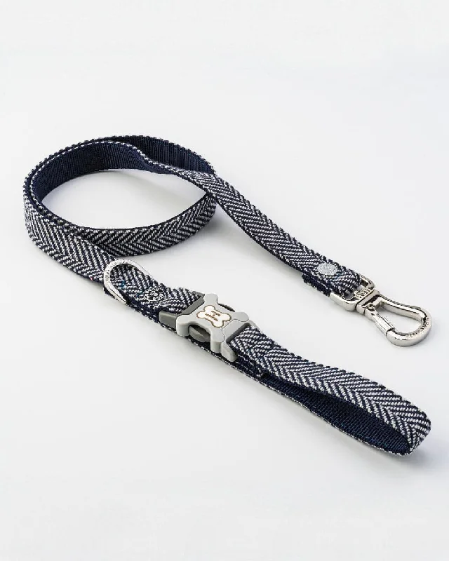 - Organic cotton dog bibsTweed Dog Lead - Navy Herringbone