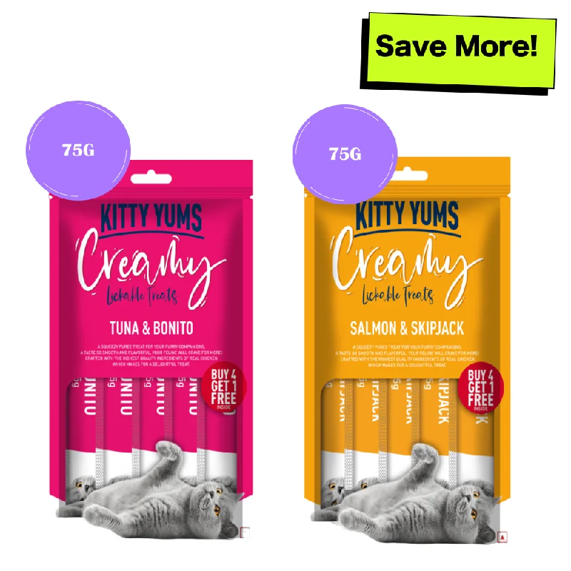 - Parrot climbing and standing wooden frameKitty Yums Tuna & Bonito and Salmon & Skipjack Creamy Cat Treats Combo - Parrot climbing and standing wooden frameKitty Yums Tuna & Bonito and Salmon & Skipjack Creamy Cat Treats Combo