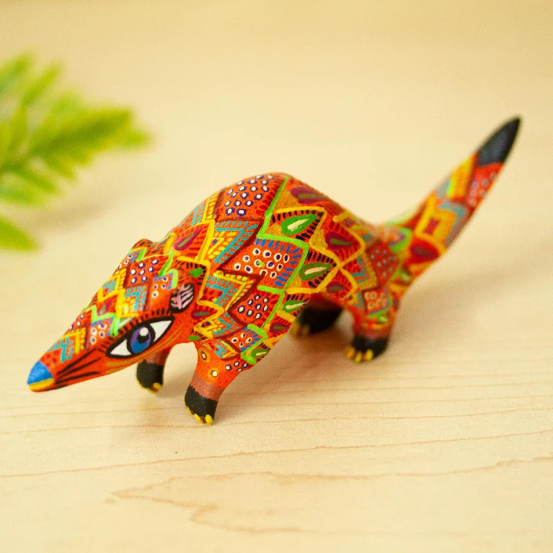 - Rabbit grass rack to prevent waste food boxRainbow Pangolin Hand Crafted Copal Wood Pangolin Alebrije from Mexico - Rabbit grass rack to prevent waste food boxRainbow Pangolin Hand Crafted Copal Wood Pangolin Alebrije from Mexico
