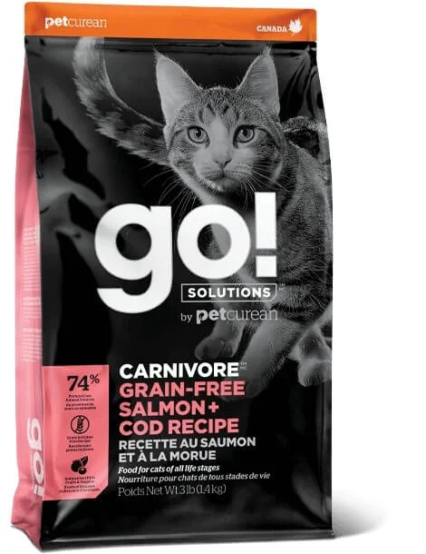    - Cat food for picky eaters  Petcurean Go! Carnivore for Cats Salmon + Cod Recipe