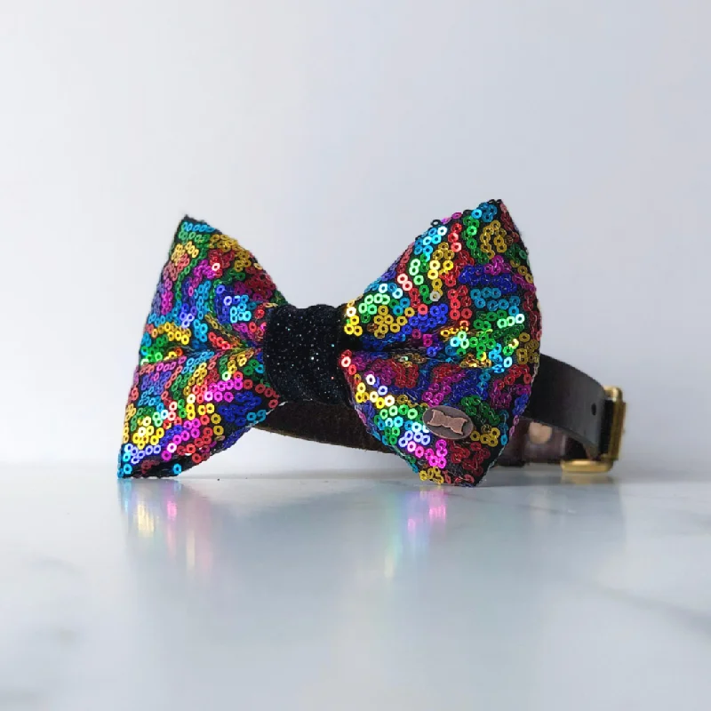 - Custom pet birthday cakeBette Sequinned Dog Bow Tie | Rainbow