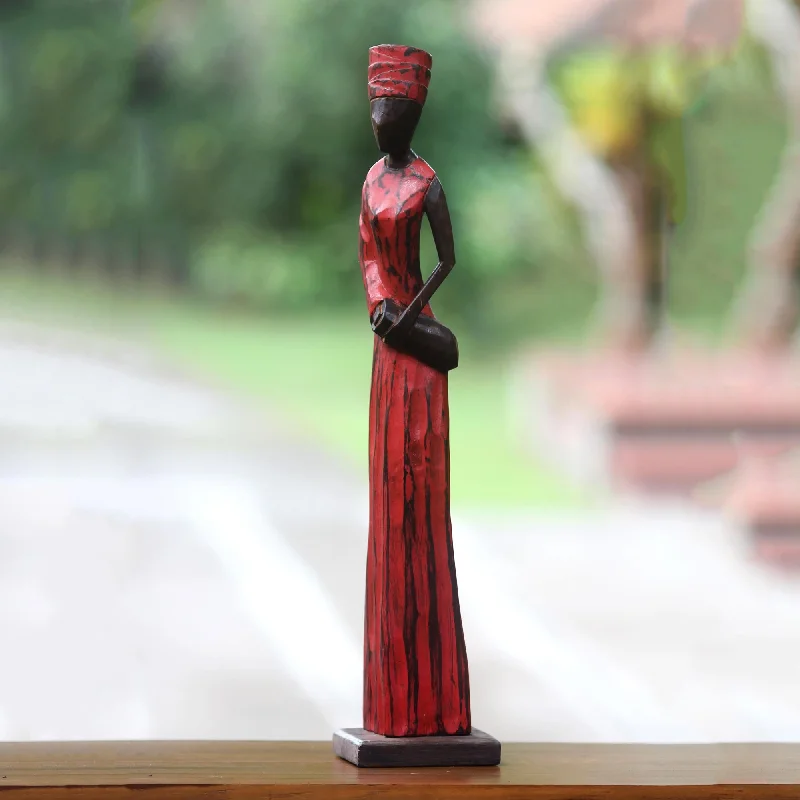 -Anti-scratch sofa protective coverLady Merchant Indonesian Merchant Woman Wood Sculpture from Bali Artisan -Anti-scratch sofa protective coverLady Merchant Indonesian Merchant Woman Wood Sculpture from Bali Artisan