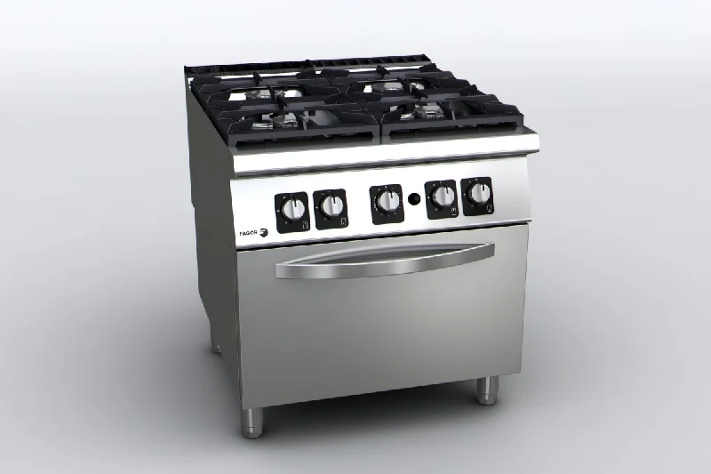 - Automatic temperature adjustment cat bed2NDs: Fagor 900 Series Gas 4 Burner with Gas Oven - C-G941H