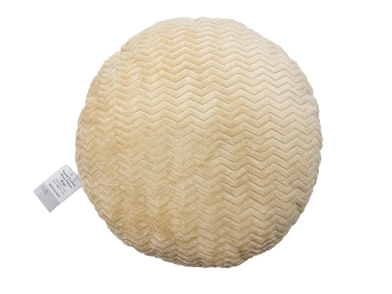 - Degradable pet feces bagRound Cushion Wavy Pattern Beige