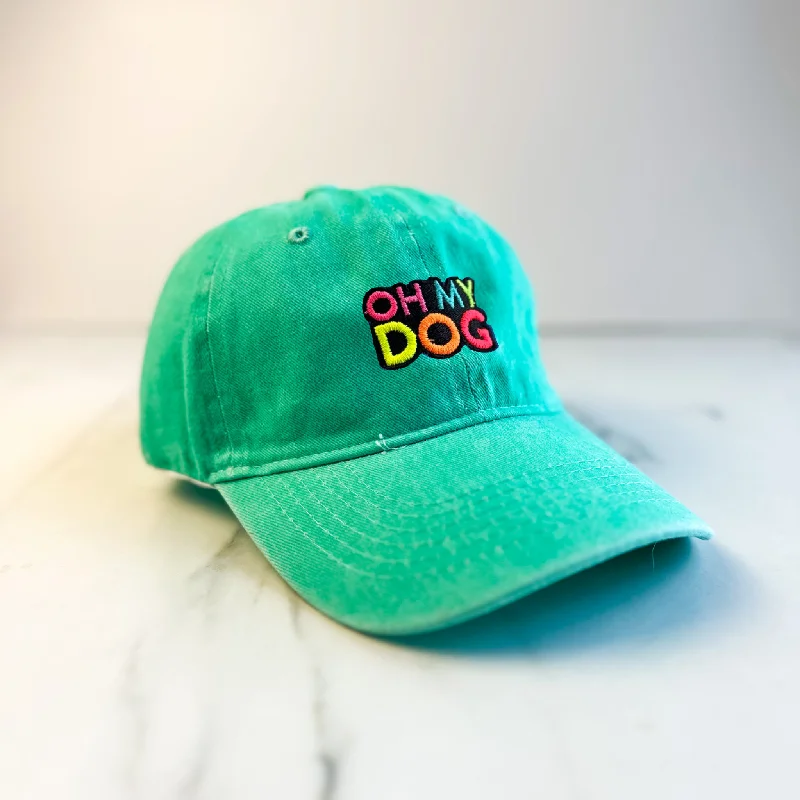 ---Unisex Embroidered OHMYDOG Cap | Turquoise