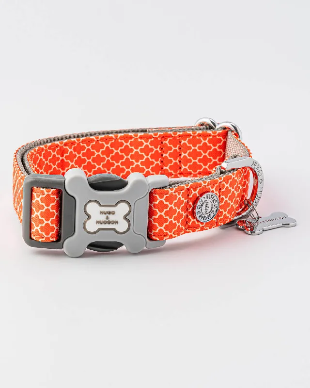 - Solid wood cat climbing frame customizedOrange Geometric Fabric Dog Collar