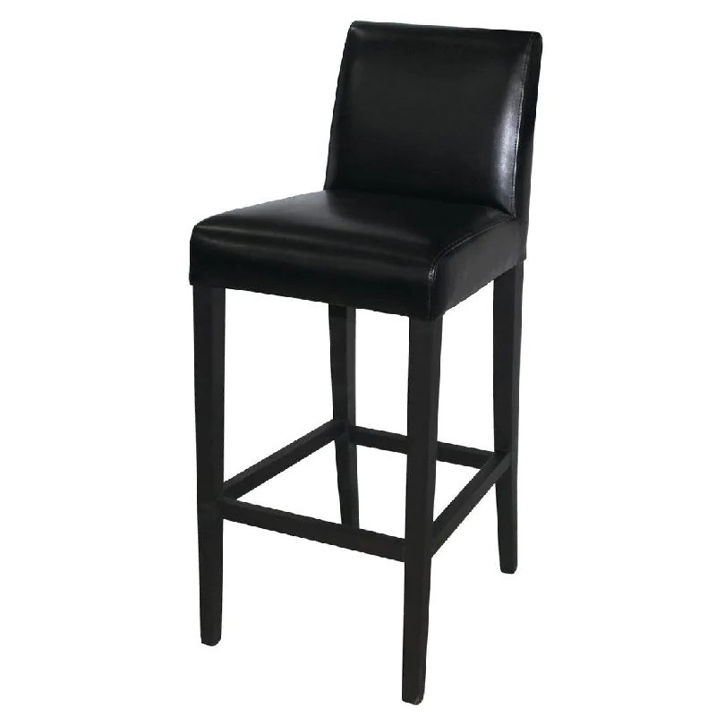 - Cat anti-jump window safety netBolero Black Faux Leather Wooden Bar Stool