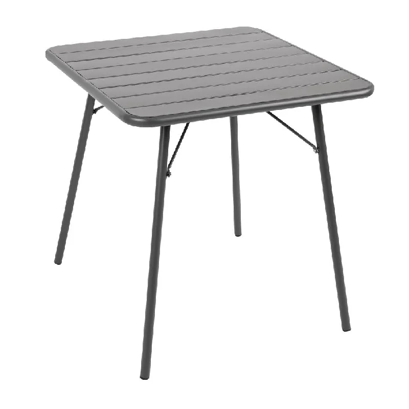 - Pet stroller can be taken on the planeBolero Square Slatted Steel Table Grey 700mm - Pet stroller can be taken on the planeBolero Square Slatted Steel Table Grey 700mm