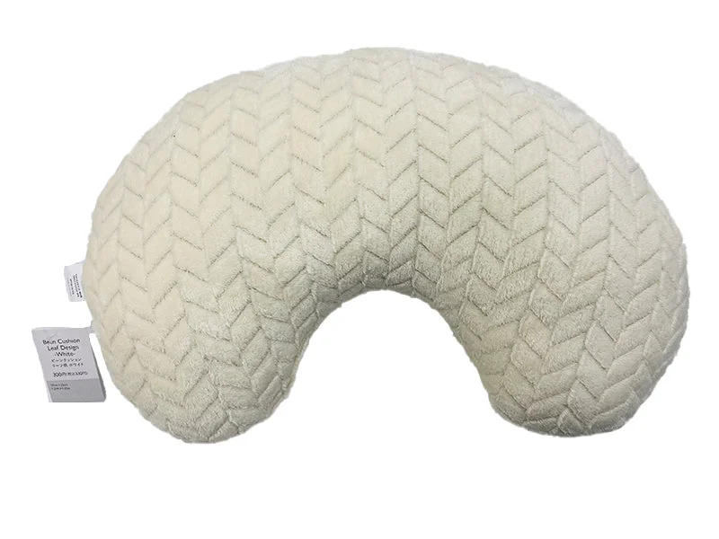 - Smart cat litter box with automatic cleaningBean Cushion Leaf Design White Small Size