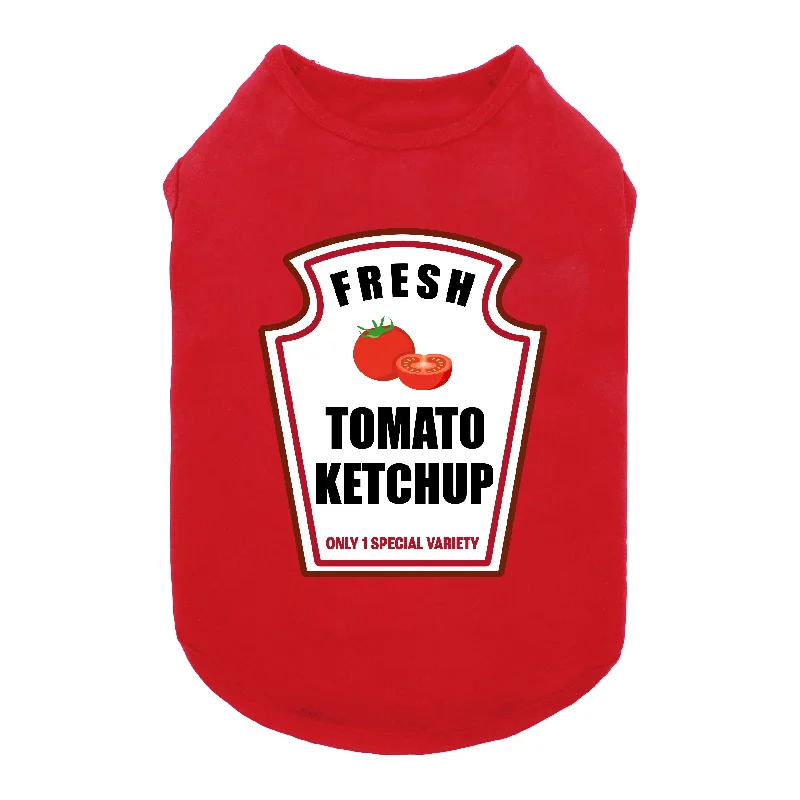 - Teething and chewing toys for puppiesFunny Tomato Ketchup Dog Shirt