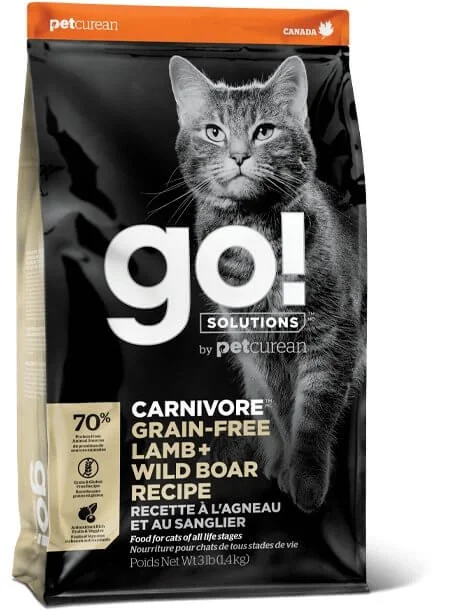  . **Special Needs**  Petcurean Go! Carnivore for Cats Lamb + Wild Boar Recipe