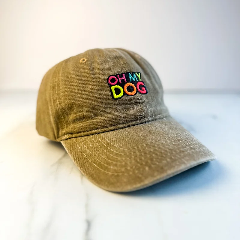 - Winter warm clothes for short-haired dogsUnisex Embroidered OHMYDOG Cap | Khaki