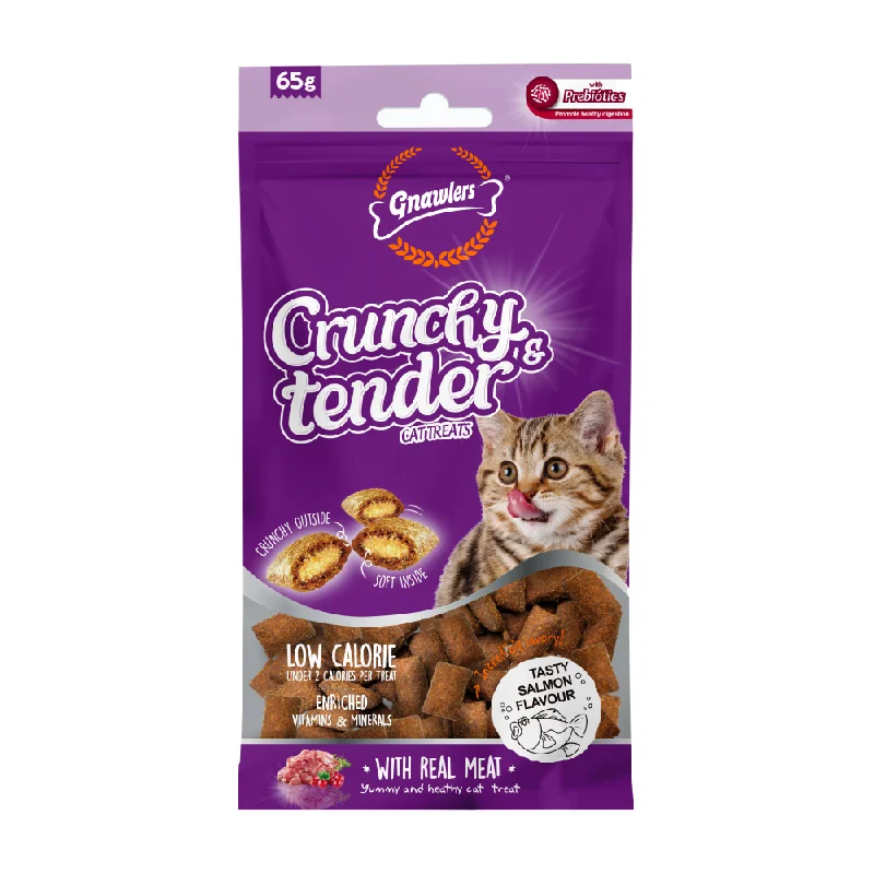 - Parrot climbing and standing wooden frameGnawlers Salmon Crunchy Tender Cat Treats